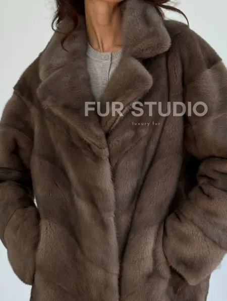 Шуба сasual art из меха норки lavender - фото 1