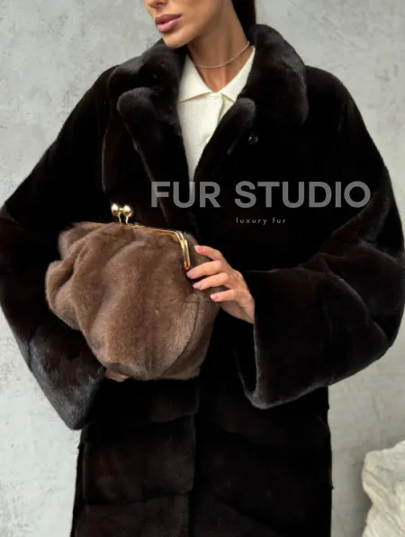 Натуральная норковая шуба - фото 1