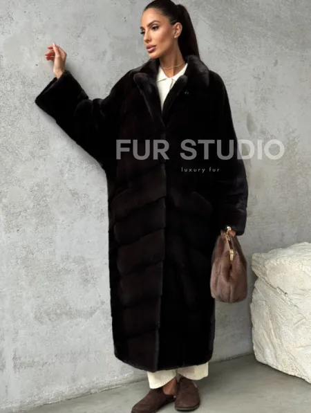 Натуральная норковая шуба - фото 7