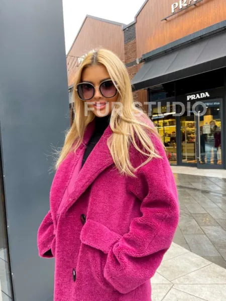 Современная шуба из натуральной шерсти - фото 0