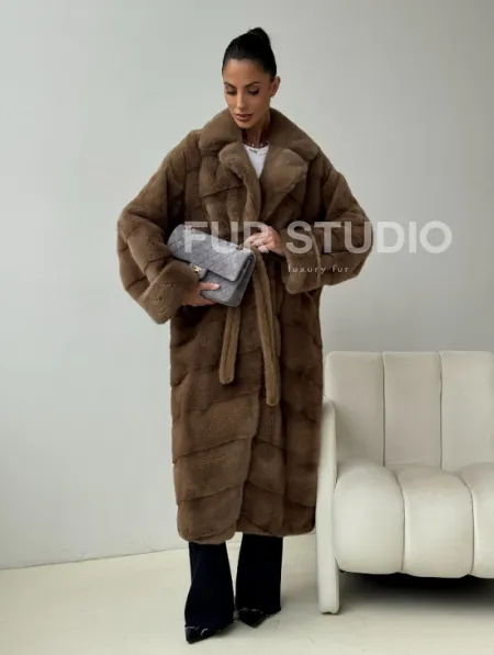 Норковая шуба - кимоно - фото 8