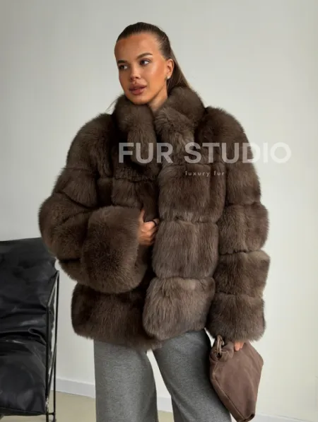Шуба песцовая под соболь - фото 8