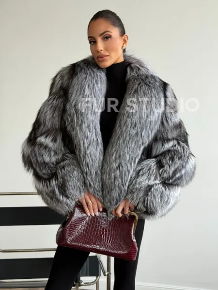 Шуба из чернобурки - рукава косичкой - фото 0