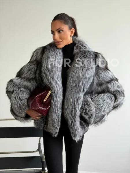 Шуба из чернобурки - рукава косичкой - фото 6