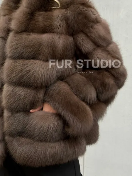 Меховой жакет из куницы - фото 3