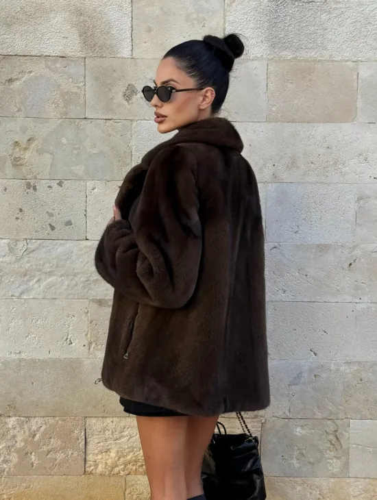 Норковая куртка (косуха) из аукционной скандинавской норки - фото 11