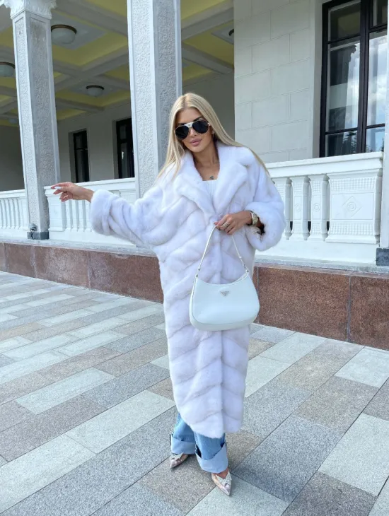 Шуба из датской норки в цвете паломино - фото 3