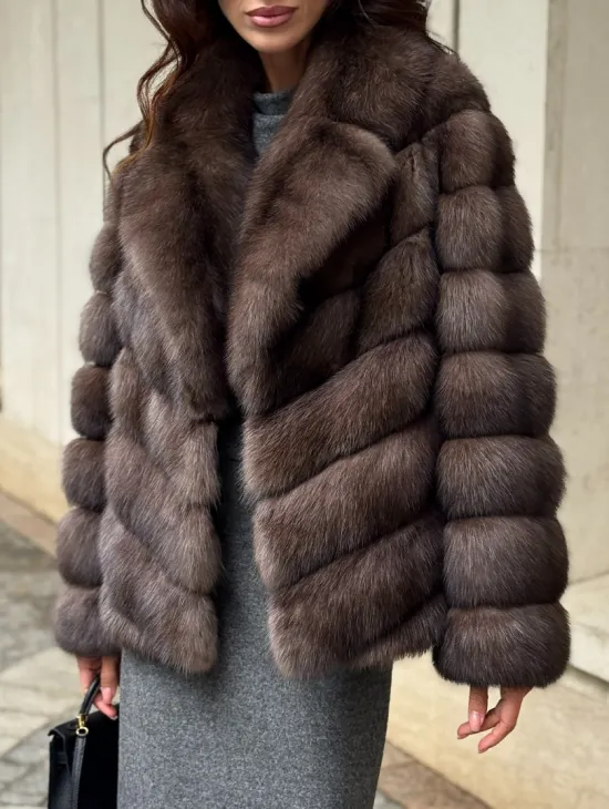 Шуба автоледи из аукционного седого соболя - фото 2