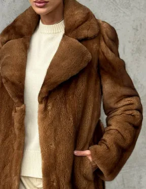 Шуба золотая - норковая - фото 2