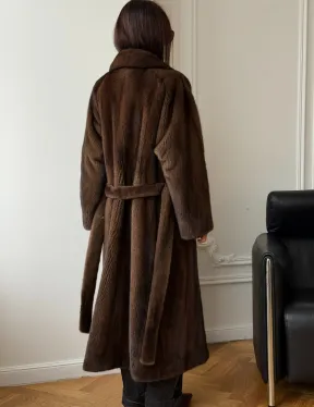 Норковое пальто - воротник шаль - фото 5