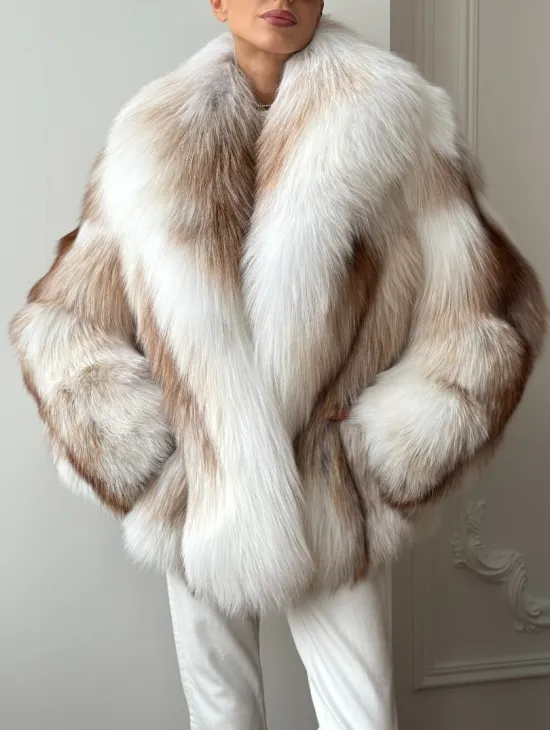 Шуба из меха Marble fox PREMIUM COLLECTION - фото 4