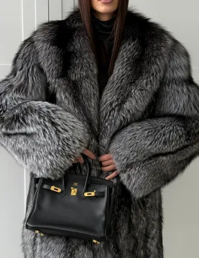 Шикарная шуба из чернобурки - фото 1