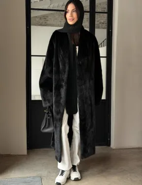 Шуба норка Blackglama V-образный ворот - фото 12